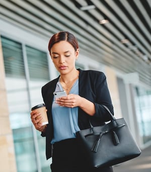 Business woman with phone